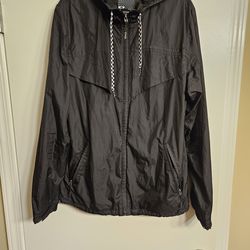 Oakley Hooded Black Windbreaker Jacket Mens Large