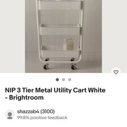 ***Reduced.!!**BrightRoom 3 Tier Utility Cart ..Green-NEW