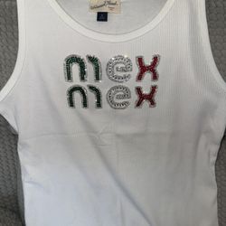 Mexico Rhinestone Tank Top Size XL
