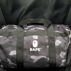 BAPE Duffle Black Camo Carry On Travel Gym Bag
Ds New

