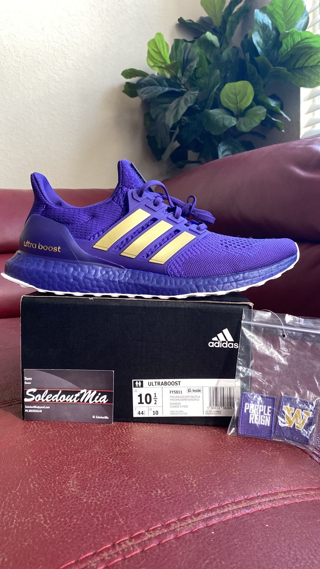ADIDAS ULTRABOOST 1.0 SZ10.5 Purple Reign Yeezy 350