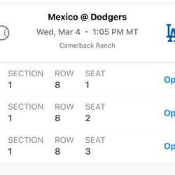 Dodgers Vs. Mexico 