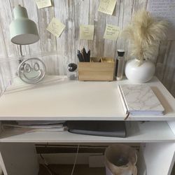 White Work Area Desk