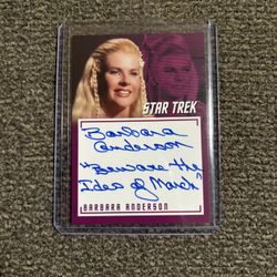 Star Trek Barbara Anderson Autograph Card 