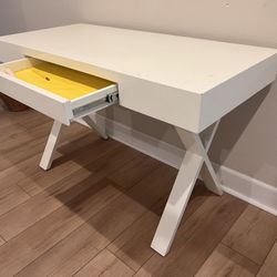 White Desk With Drawer