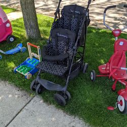 Kinderwagon Double Stroller- Collapsible 