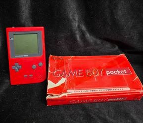 CIB Nintendo Game Boy Pocket Red Console Japan Version