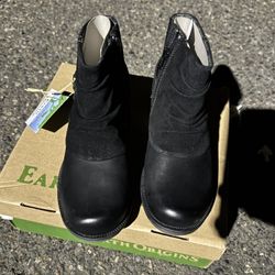 NEW Earth Origins Leather & Suede Ankle Boots 6W 