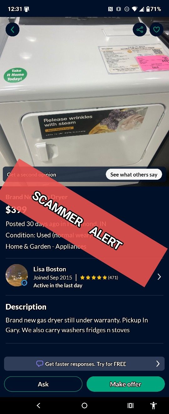 SCAM ALERT