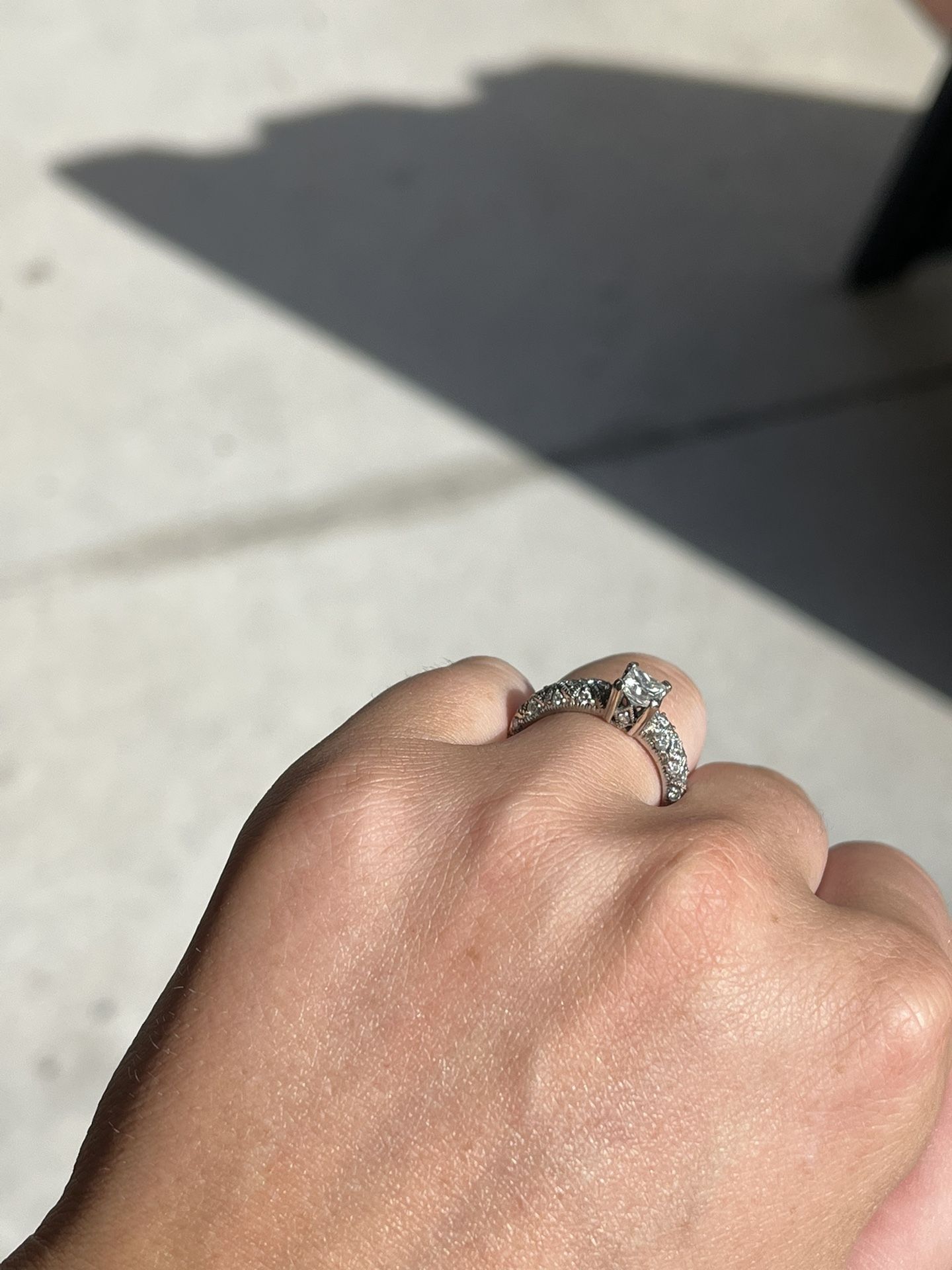 White Gold Diamond Engagement Ring