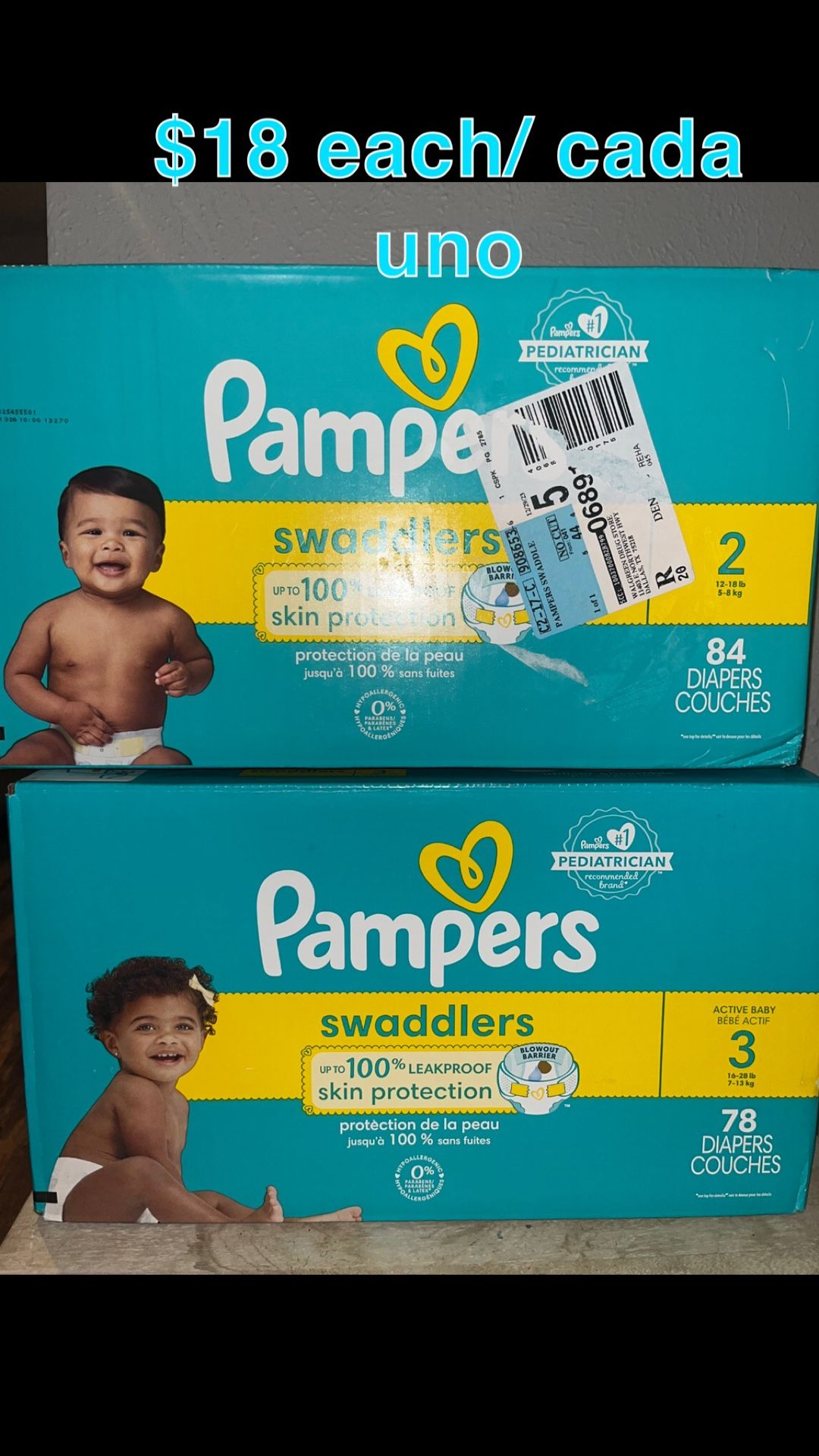 Pampers swaddlers 