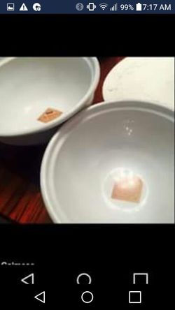 Glass bowls and glass plate