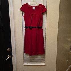 Red Dress With Belt