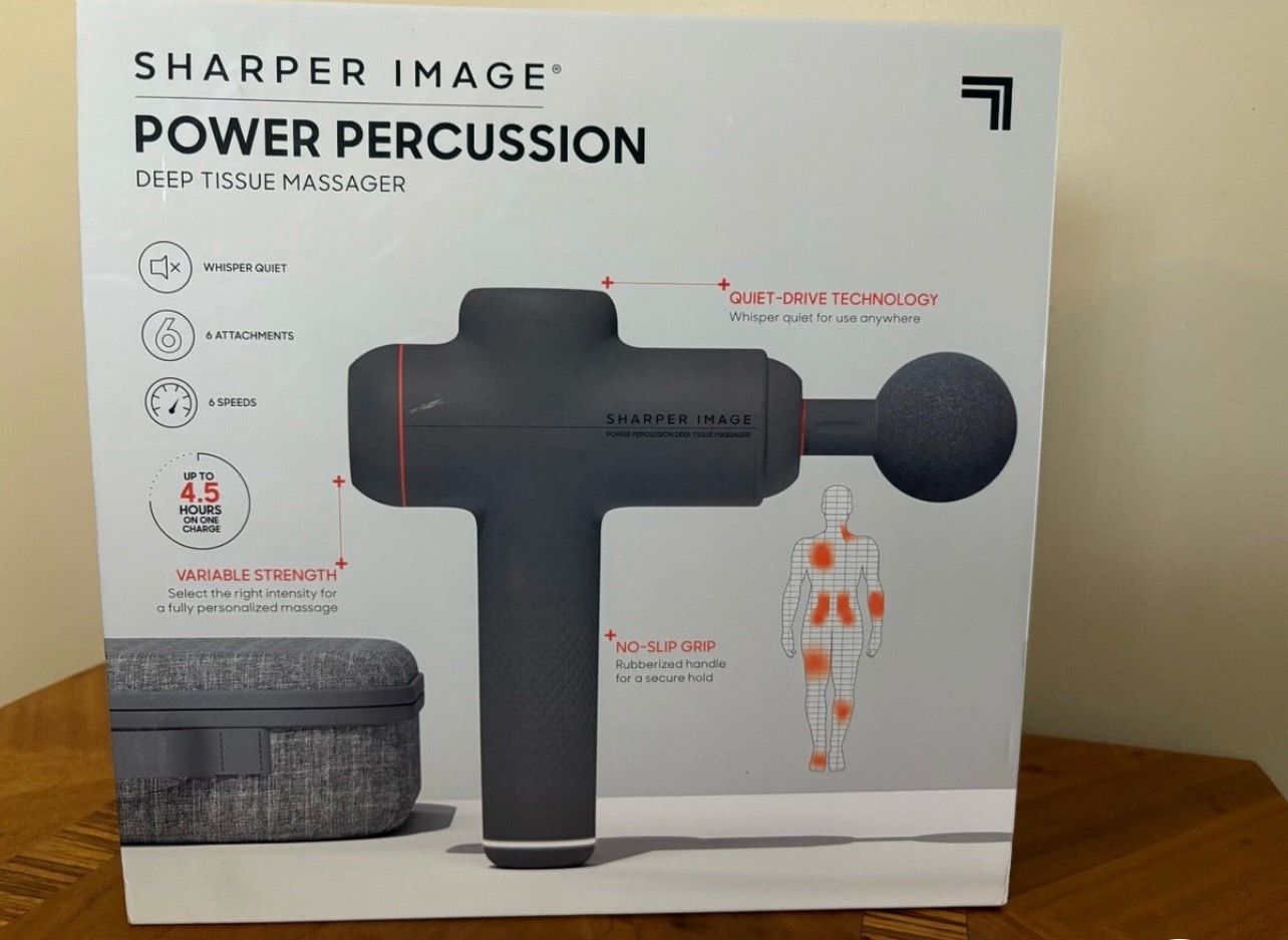 POWER PERCUSSION DEEP TISSUE MASSAGER........SHARPER IMAGE