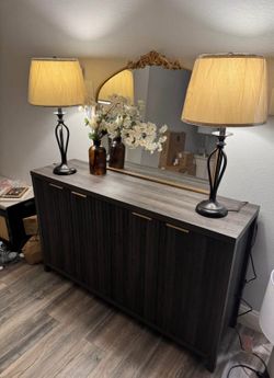 *new in box* Hamilton Bay bronzed finished table lamp set … ONLY LAMPS