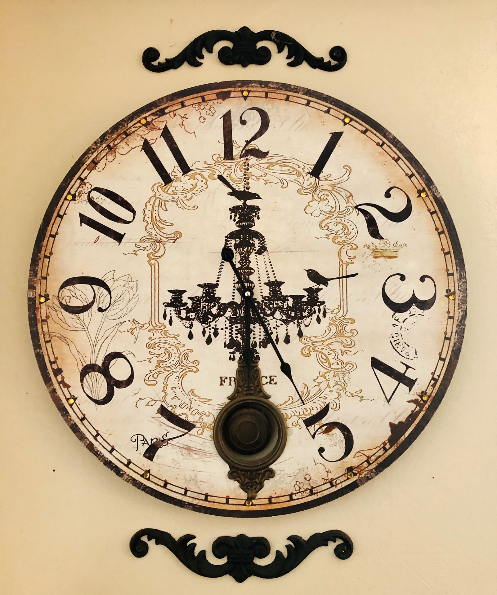 Paris Chandelier Wall Clock