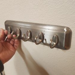 2 stainless steel wall hangers hooks