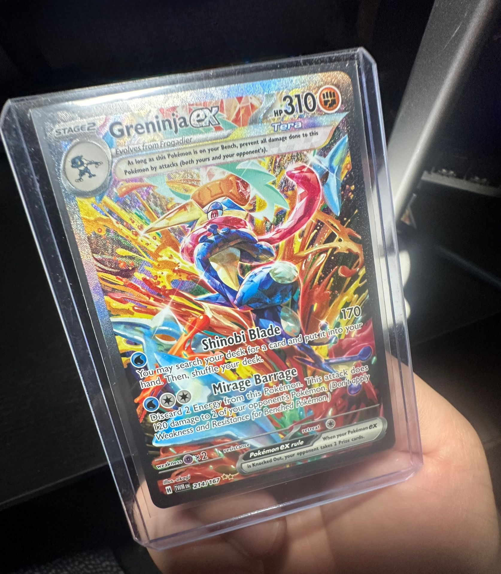Pokemon TCG Greninja EX 214/167 Twilight Masquerade Special Illustration Rare