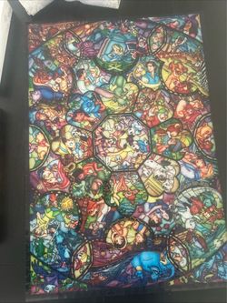 Disney Stained Art Jigsaw Puzzle 1000 pcs Pieces Japan Mickey Tenyo has all PCS.