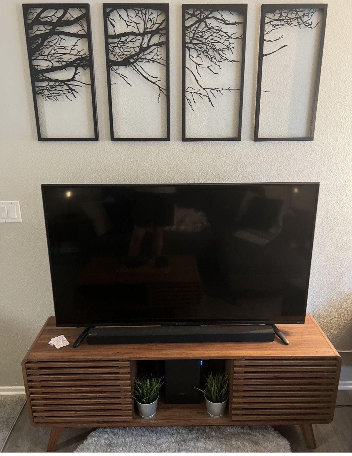 Tv Stand And Two Side Tables