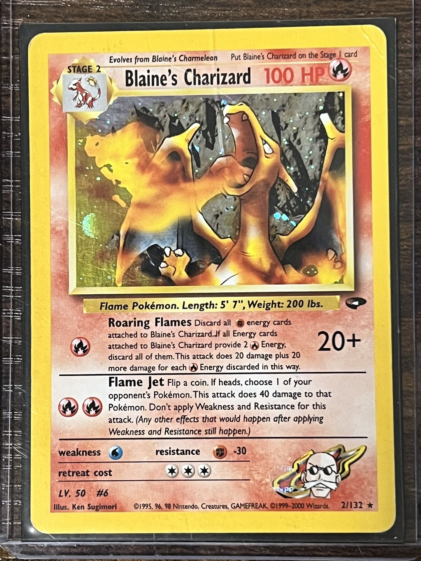 Pokémon TCG Blaine's Charizard Gym Challenge 2 Unlimited Holo Rare HP