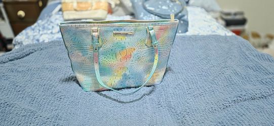 Brahmin Crocodile Embossed Leather Tote Bag