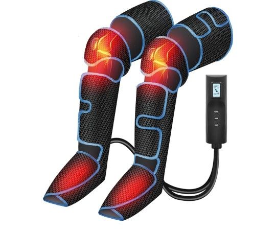 Leg Massager with Heat,Air Compression Leg Massager for Blood Circulation and Pain Relief,Muscle Fatigue,Cramps,Swelling and Edema,Gift for Mom,Dad