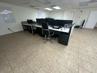 Office desk and equipment