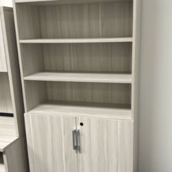 Tall Commercial Bookcase With Locking Storage