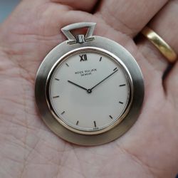 PATEK WHITE GOLD POCKET WATCH REF. 855