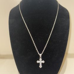 Iced Out Cross Pendant