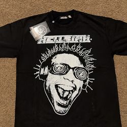 Grey and black hellstar shirt (size M)