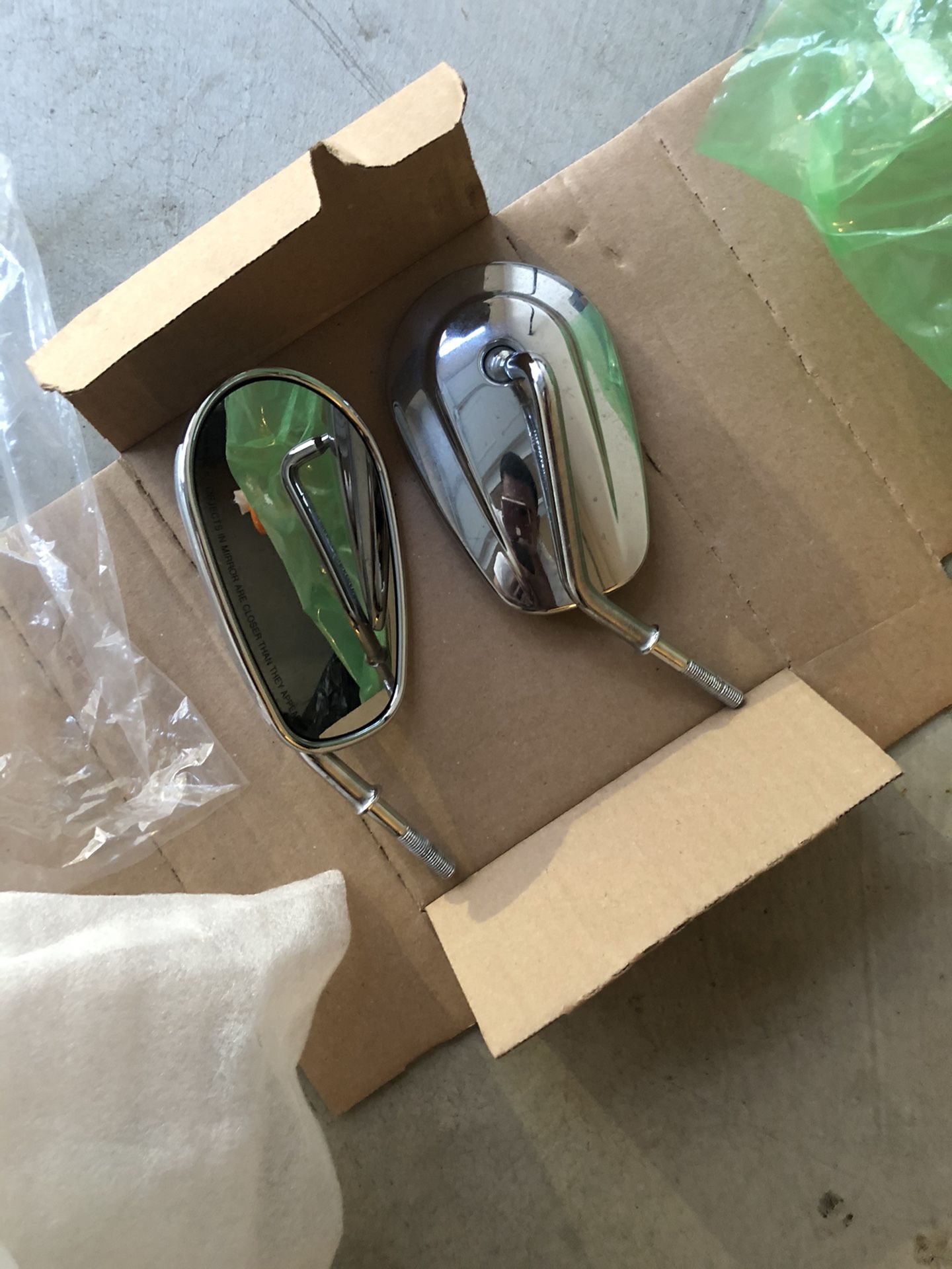 16 dyna stock chrome mirrors