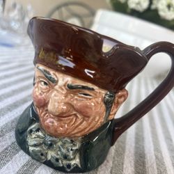 Royal Doulton Toby Old Charlie 3” Creamer Made In England - Vintage