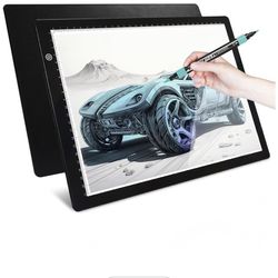 A4 Ultra Thin LED Light Board for Drawing, Diamond Painting, Streaming, Sketching, Stencil, USB Powered Drawing Board, Adjustable Brightness