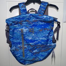 Geckobrands 30L Endeavor Waterproof Lightweight Backpack Ocean Geckoflage - New