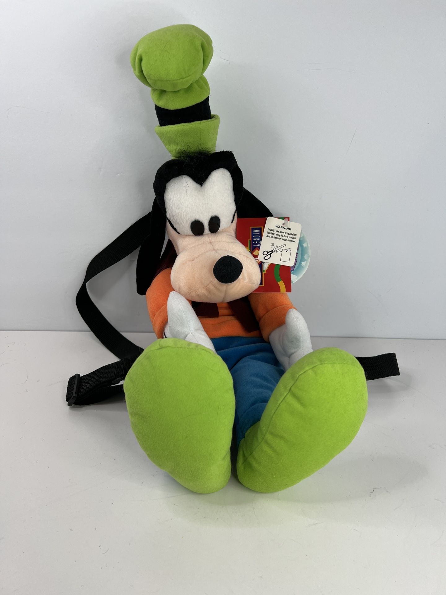 Disney Goofy Plush Backpack Mickey's Stuff for Kids VINTAGE NEW w TAGS