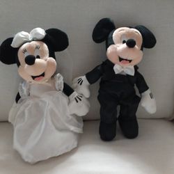 Mickey & Minnie Bride & Groom Bean Bag Plush