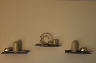 3 wall shelves!