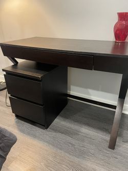 Desk And Two Drawer Night Stand