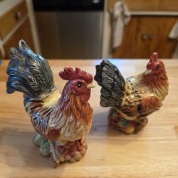 Ceramic Rooster Salt and Pepper