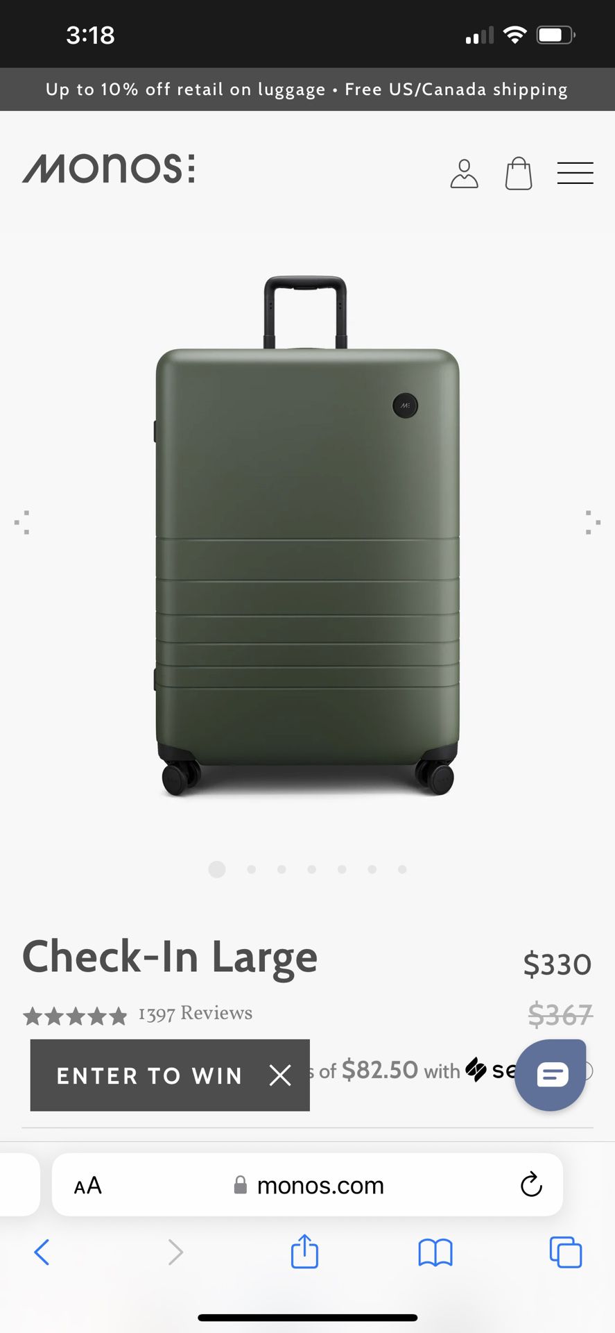 Monos Luggage (Carry On + Checked Large) for Sale in Del Mar, CA - OfferUp