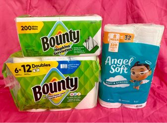 Paper towels and toilet paper