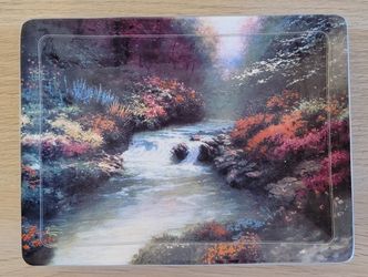Thomas Kinkade - BESIDE STILL WATERS - Nature's Retreats 8"x6" Plate Dish