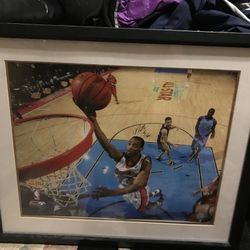 Monta Ellis autograph frame with Coa
