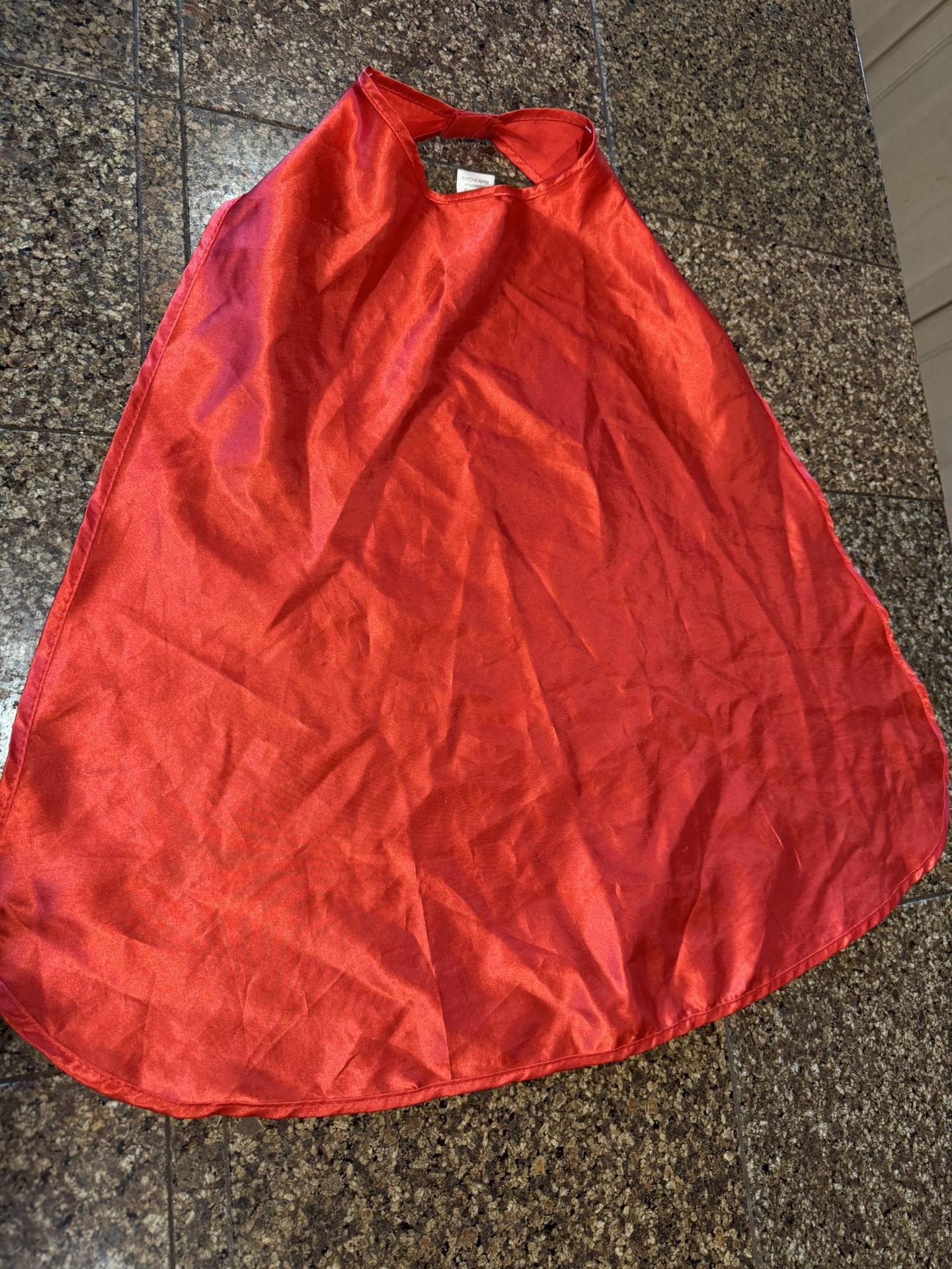 Kids Red Satin Cape Halloween Costume Or Pretend Play