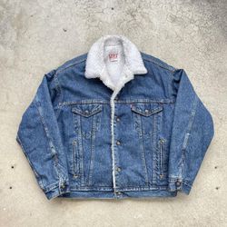 Vintage 80’s Levi’s Denim Sherpa Jacket