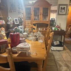 Wooden Table - 6 Chairs 