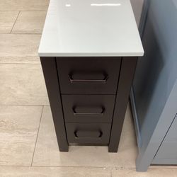 Expesso Brown Linen Storage Cabinet or Side Drawer  13” X 18” X 28” base 