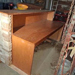 Stone and Wood Desk/Bar
